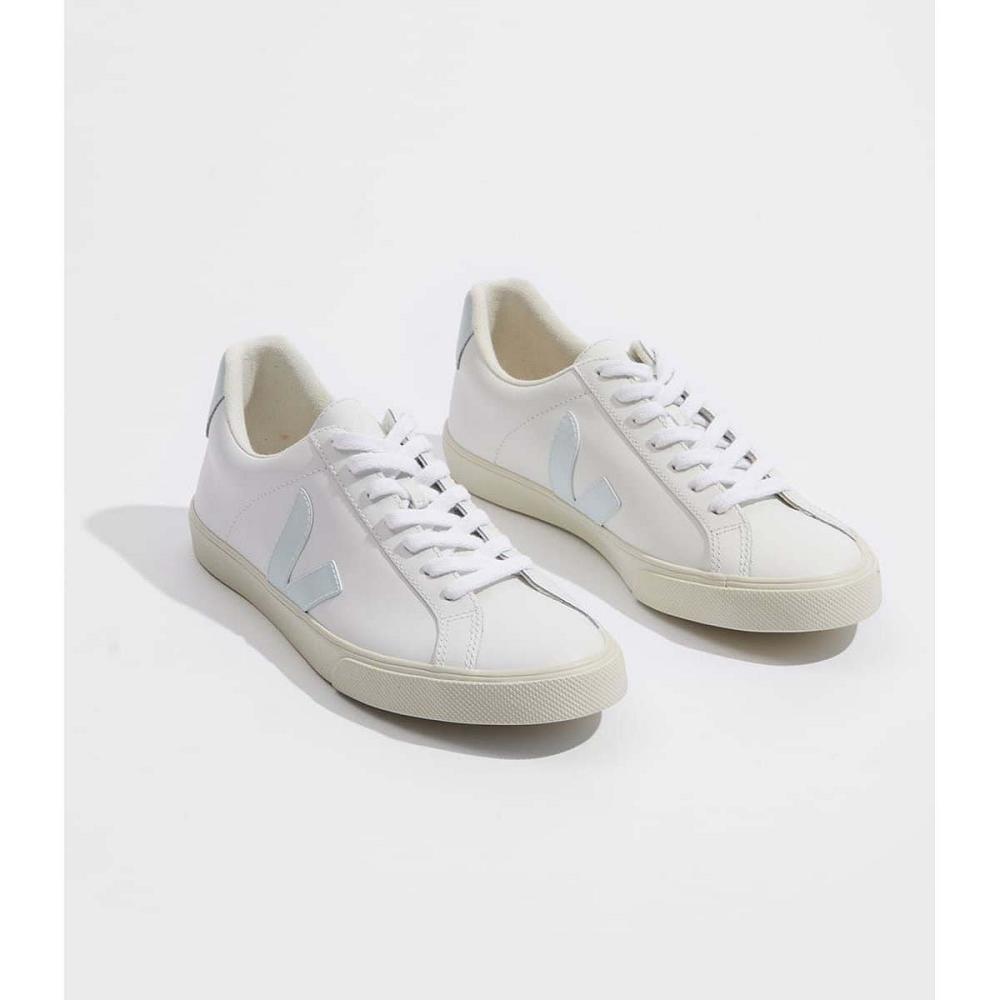 Veja ESPLAR LEATHER Tenisky Damske White/Blue | SK 609WNB